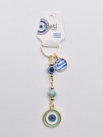 Μεταλλικό Μπρελόκ με Μάτι, Χάντρα & Ελληνική Σημαία - Image 24