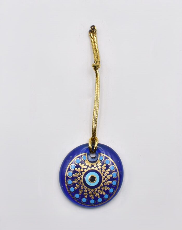 Κρεμαστό Μάτι Γυάλινο με Χρυσό Σχοινάκι - Image 6