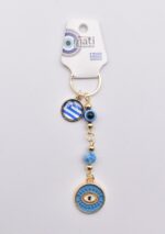 Μεταλλικό Μπρελόκ με Μάτι, Χάντρα & Ελληνική Σημαία - Image 34