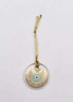 Κρεμαστό Μάτι Γυάλινο με Χρυσό Σχοινάκι - Image 2