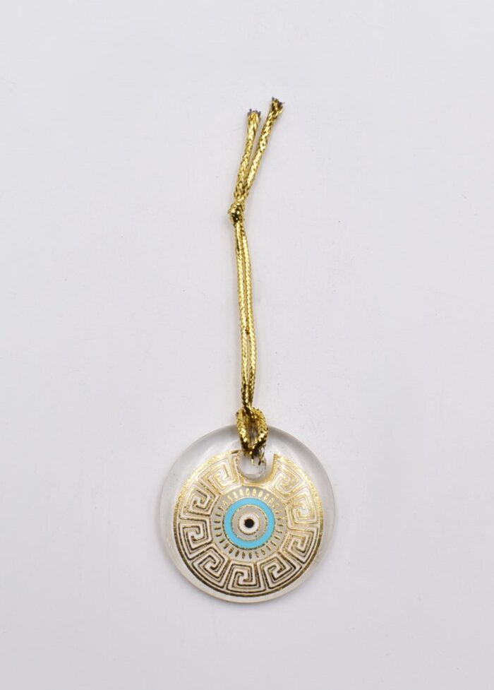 Κρεμαστό Μάτι Γυάλινο με Χρυσό Σχοινάκι - Image 2