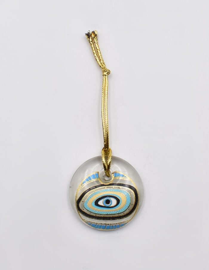 Κρεμαστό Μάτι Γυάλινο με Χρυσό Σχοινάκι - Image 4