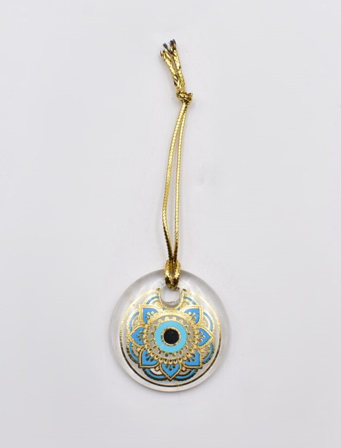 Κρεμαστό Μάτι Γυάλινο με Χρυσό Σχοινάκι - Image 5