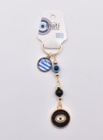 Μεταλλικό Μπρελόκ με Μάτι, Χάντρα & Ελληνική Σημαία - Image 5