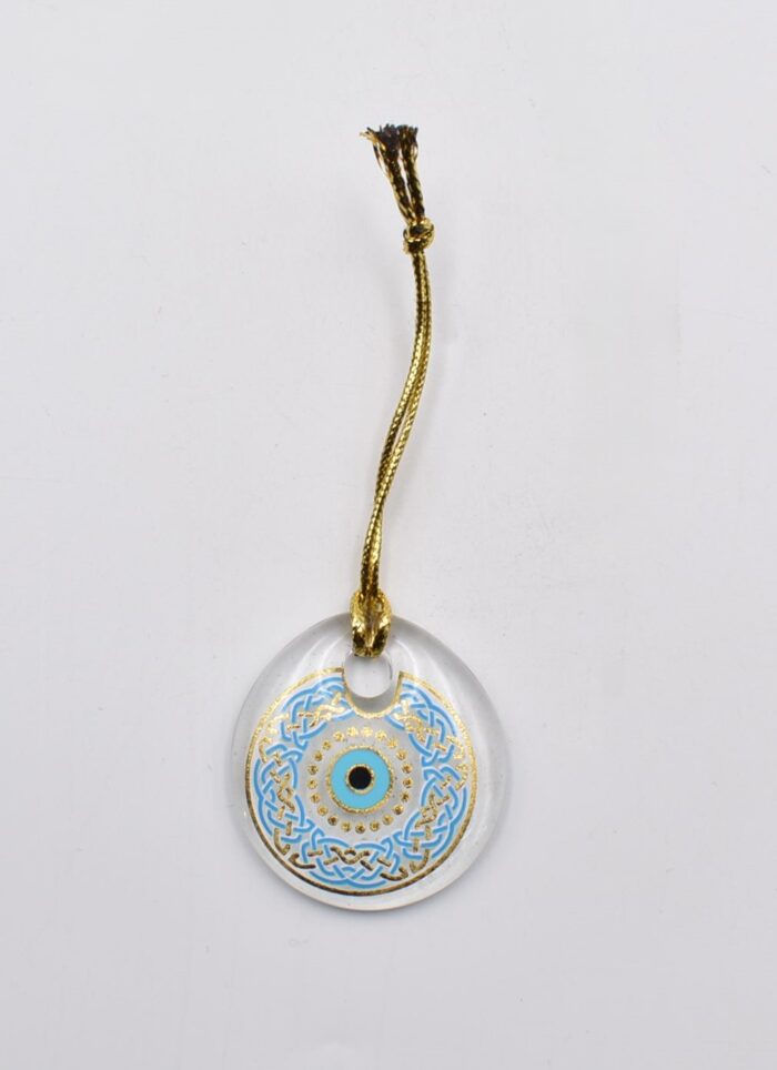 Κρεμαστό Μάτι Γυάλινο με Χρυσό Σχοινάκι - Image 12