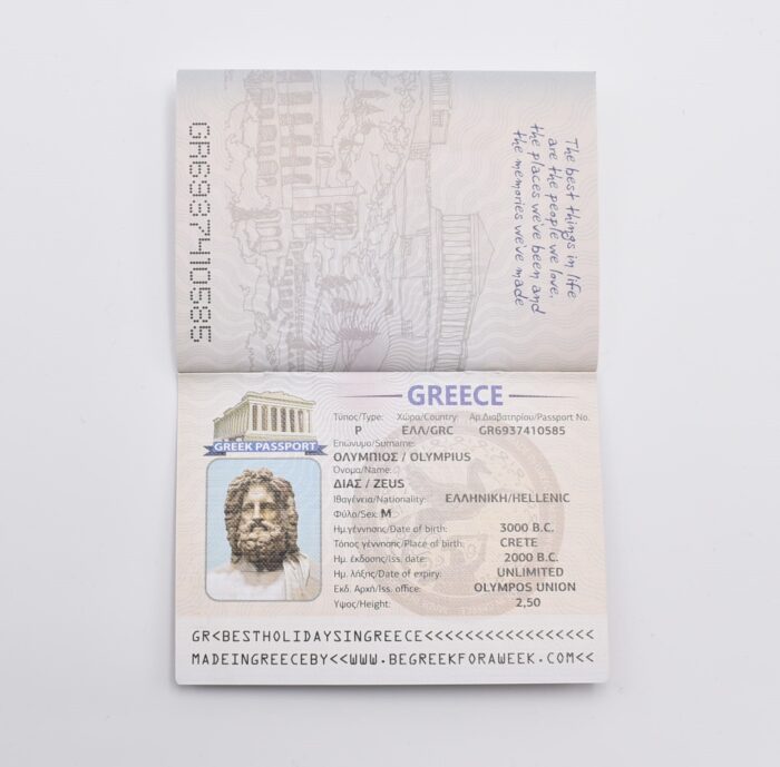 Greek Tourist Passport – Χιουμοριστικό Τουριστικό Διαβατήριο Ελλάδας - Image 3
