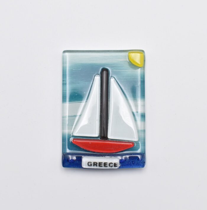 Μαγνήτης Ορθογώνιος Greece Φυσητό Γυαλί - Image 2