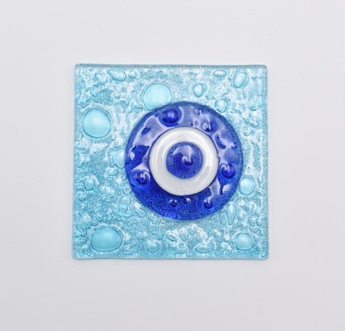 Σουβέρ Φυσητό Γυαλί Τετράγωνο Μάτι - Image 2