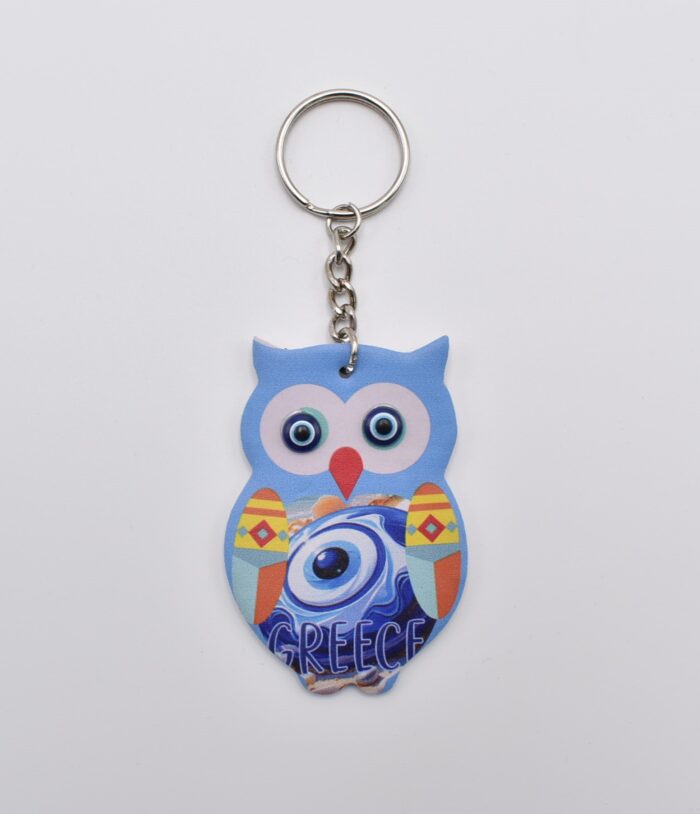 Μπρελόκ  Δερμάτινο Σχήμα Κουκουβάγια - Image 2