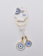 Μπρελόκ Μεταλλικό Μάτι με Ελληνική Σημαία & Σκοινάκι - Image 6