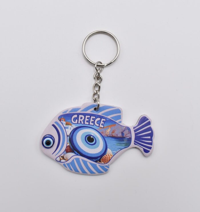 Μπρελόκ  Δερμάτινο Σχήμα Ψάρι - Image 2