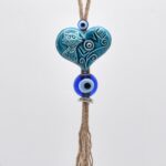 Κρεμαστό διπλό κεραμικό καρδιά με μάτι