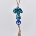 Κρεμαστό διπλό κεραμικό μανιτάρι με μάτι