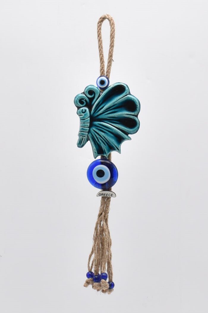 Κρεμαστό διπλό κεραμικό πεταλούδα με μάτι - Image 2