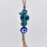 Κρεμαστό διπλό κεραμικό ιππόκαμπος με μάτι