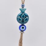 Κρεμαστό διπλό κεραμικό ρόδι με μάτι