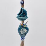 Κρεμαστό Διπλό Κεραμικό Καράβι & Στάμνα