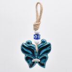 Κρεμαστό κεραμικό πεταλούδα με λευκή χάντρα