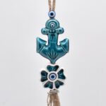 Κρεμαστό διπλό κεραμικό άγκυρα με λουλούδι