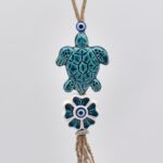 Κρεμαστό διπλό κεραμικό χελώνα με λουλούδι