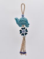 Κρεμαστό διπλό κεραμικό χελώνα με λουλούδι - Image 2