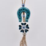 Κρεμαστό διπλό κεραμικό πέταλο με λουλούδι