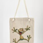 Τσάντα Ώμου Υφαντή Βάτραχος