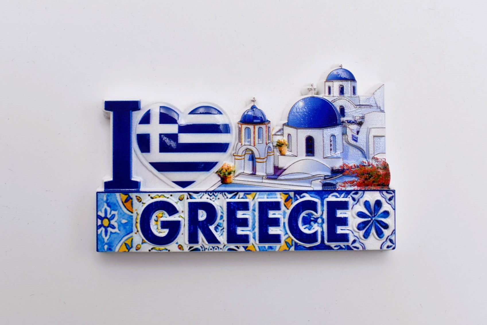 000_0059 Μαγνήτης Πολυεστερικός I Love Greece - Image 1
