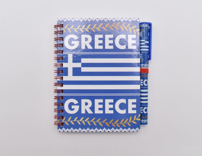 Σημειωματάριο Σπιράλ με Στυλό Greece – Αρχαία Ελληνικά Σύμβολα - Image 2